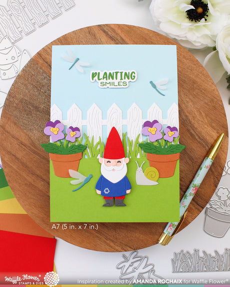 Waffle Flower Craft Happy Gnomes Die