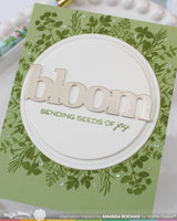 Waffle Flower Craft Postage Collage Herb Silhouettes Stamp Set