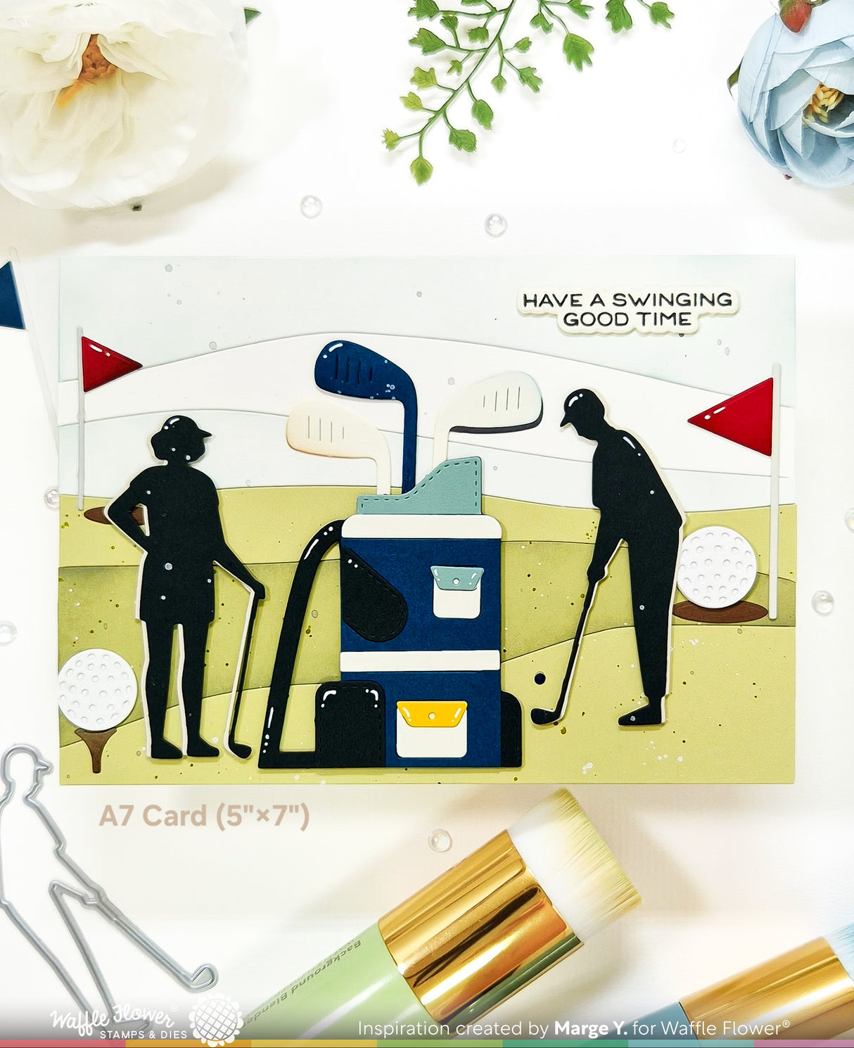 Waffle Flower Gone Golfing Die - 422540