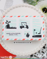 Waffle Flower Postage Collage Golf Silhouettes Stamp Set - 422541