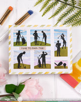 Waffle Flower Postage Collage Golf Silhouettes Stamp Set - 422541