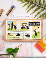 Waffle Flower Postage Collage Golf Silhouettes Stamp Set - 422541
