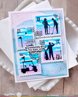 Waffle Flower Postage Collage Golf Silhouettes Stamp Set - 422541