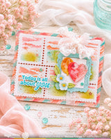 Waffle Flower Postage Collage Fishing Silhouettes Stamp Set - 422555