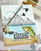 Waffle Flower Lake Scene Die-n-stencil - 422557