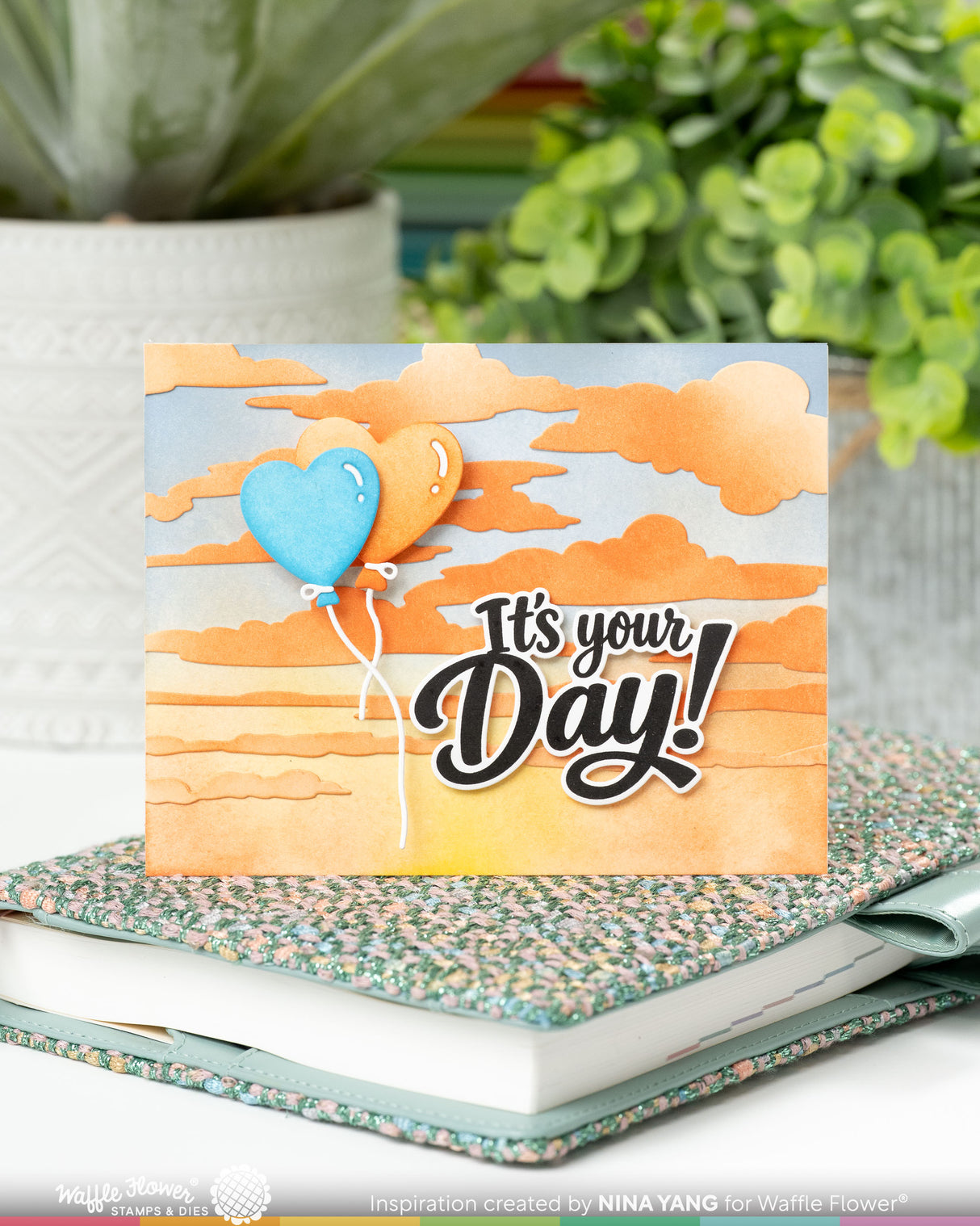 Waffle Flower Cloud Background Die - 422567
