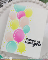 Waffle Flower Balloon Cluster Stencil for A2 A6 A7 - 422569