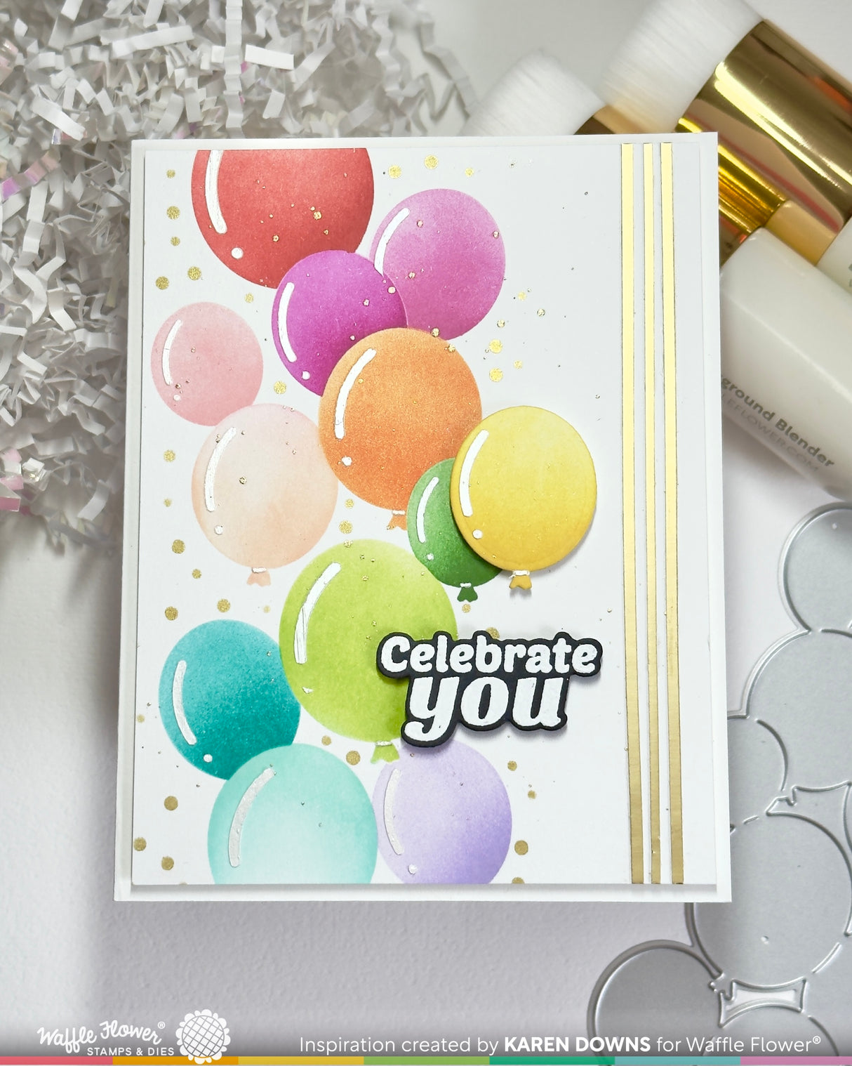 Waffle Flower Balloon Cluster Stencil for A2 A6 A7 - 422569