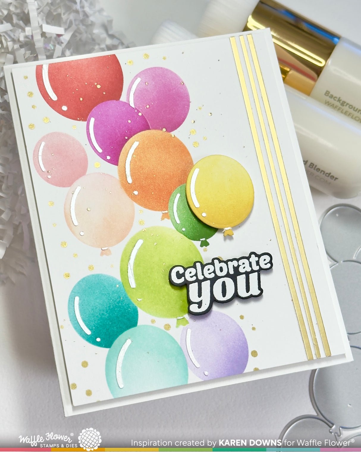 Waffle Flower Balloon Cluster Stencil for A2 A6 A7 - 422569