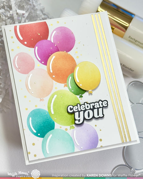 Waffle Flower Balloon Cluster Stencil for A2 A6 A7 - 422569