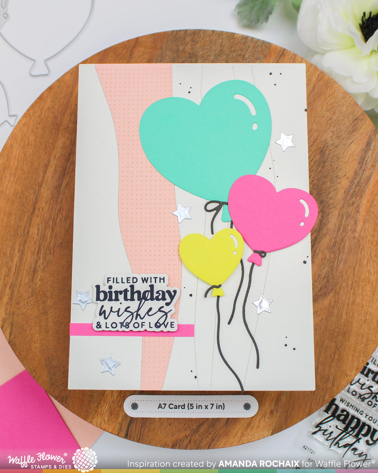 Waffle Flower Heart Balloons Die - 422572