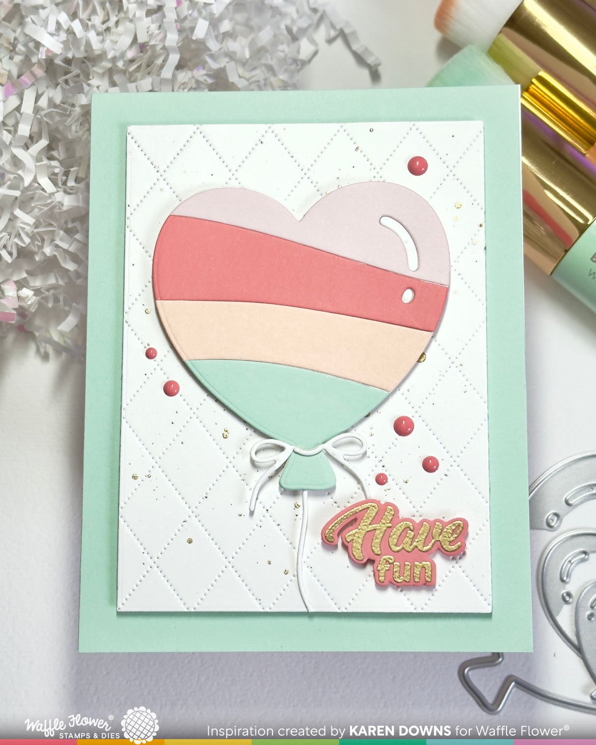 Waffle Flower Heart Balloons Die - 422572