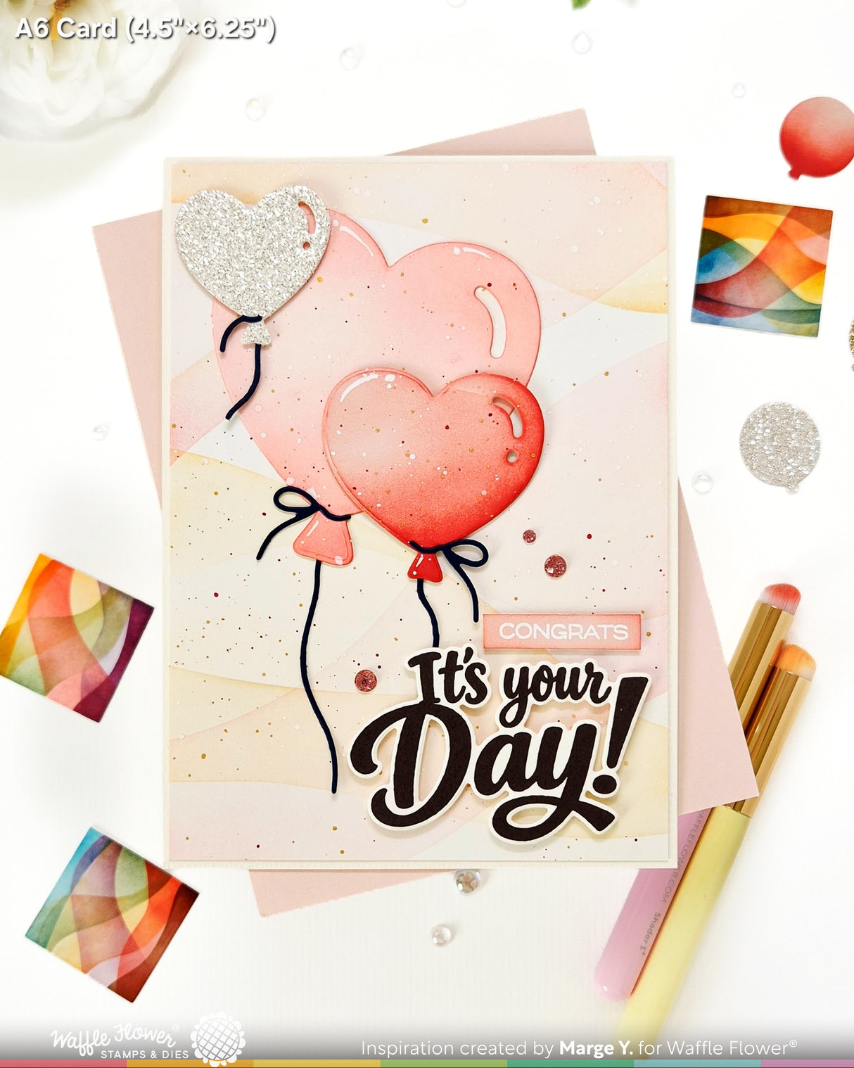 Waffle Flower Heart Balloons Die - 422572