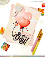 Waffle Flower Heart Balloons Die - 422572