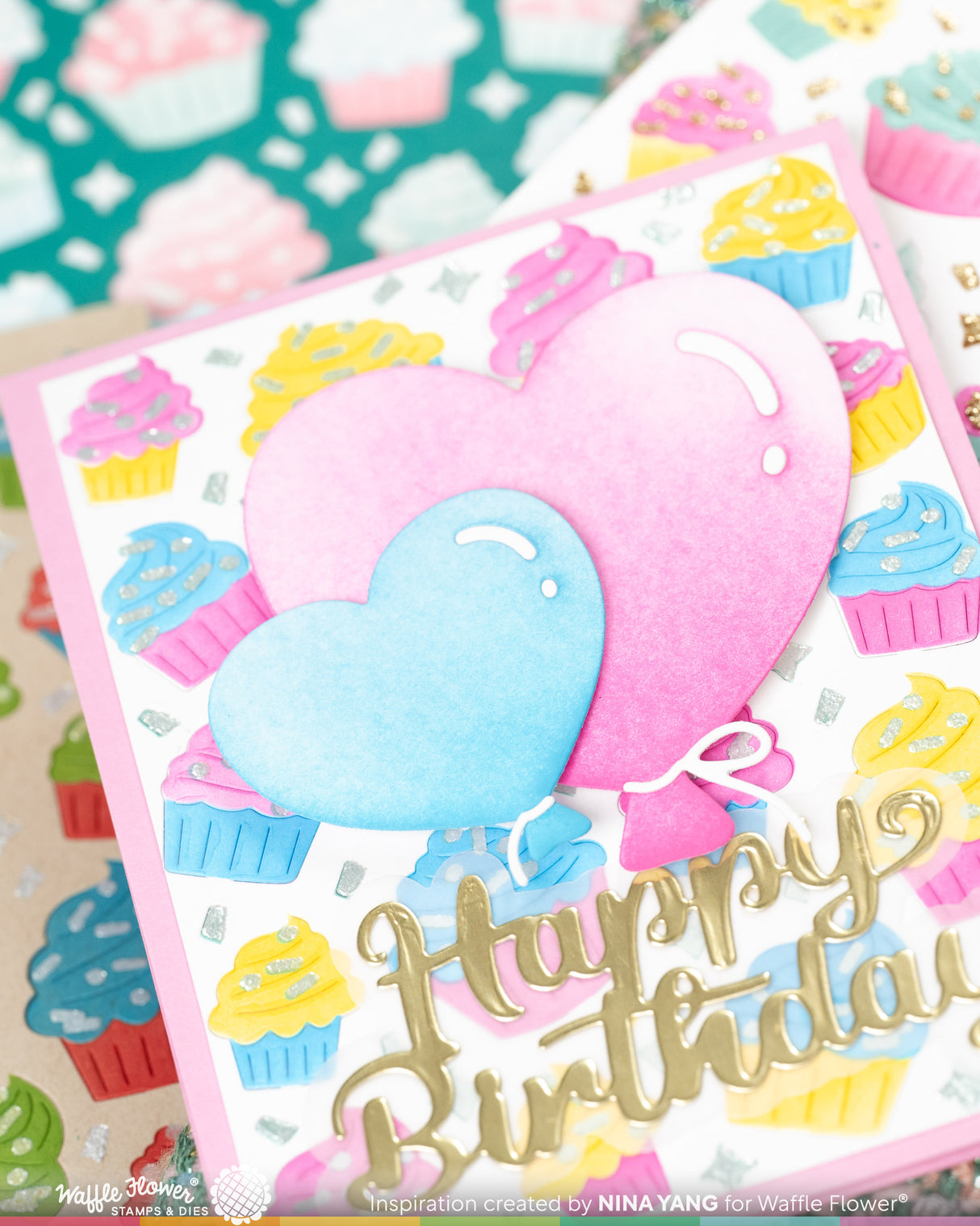 Waffle Flower Heart Balloons Die - 422572
