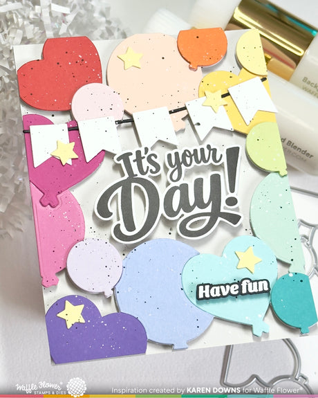 Waffle Flower Balloon Frame Die - 422573