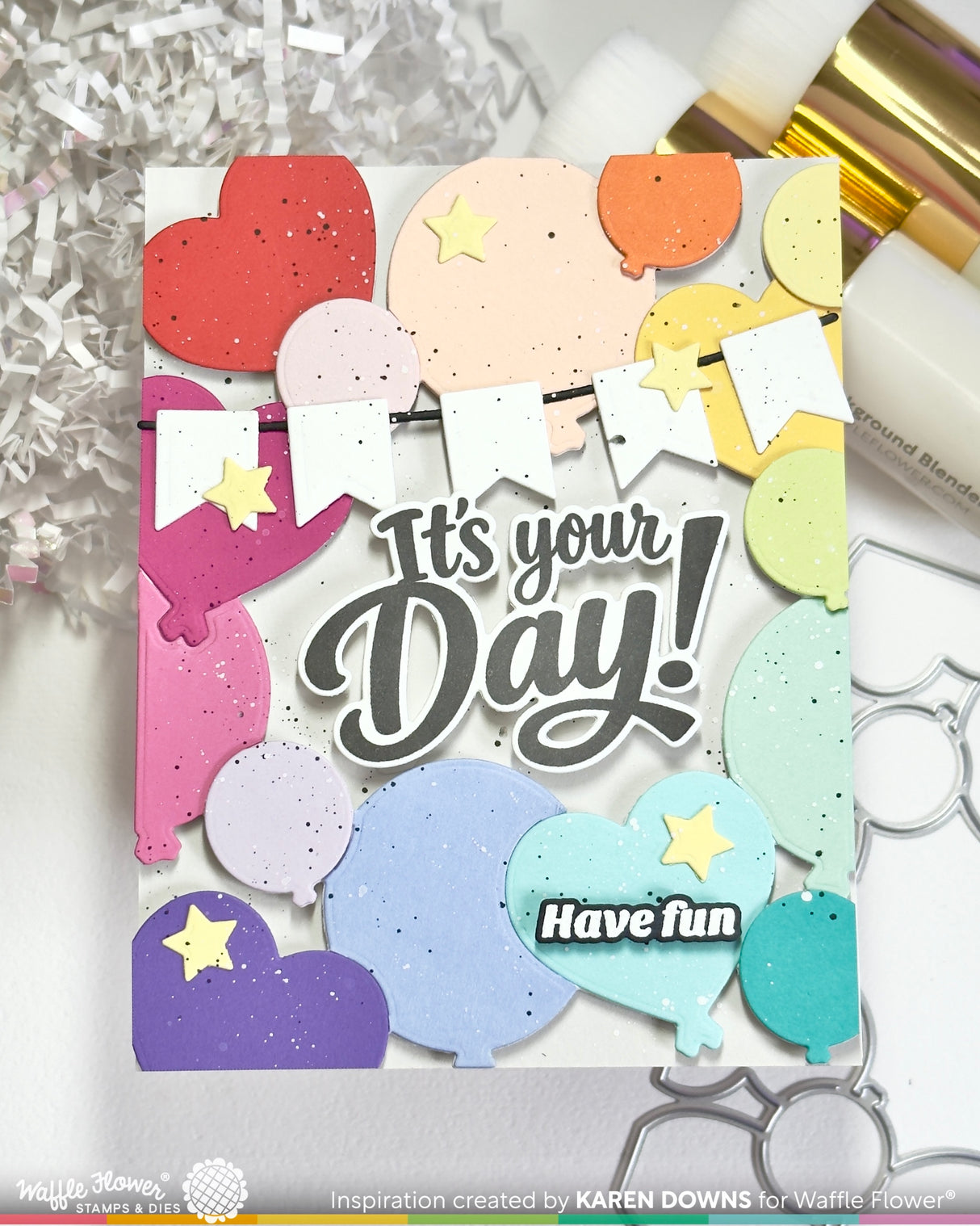 Waffle Flower Balloon Frame Die - 422573
