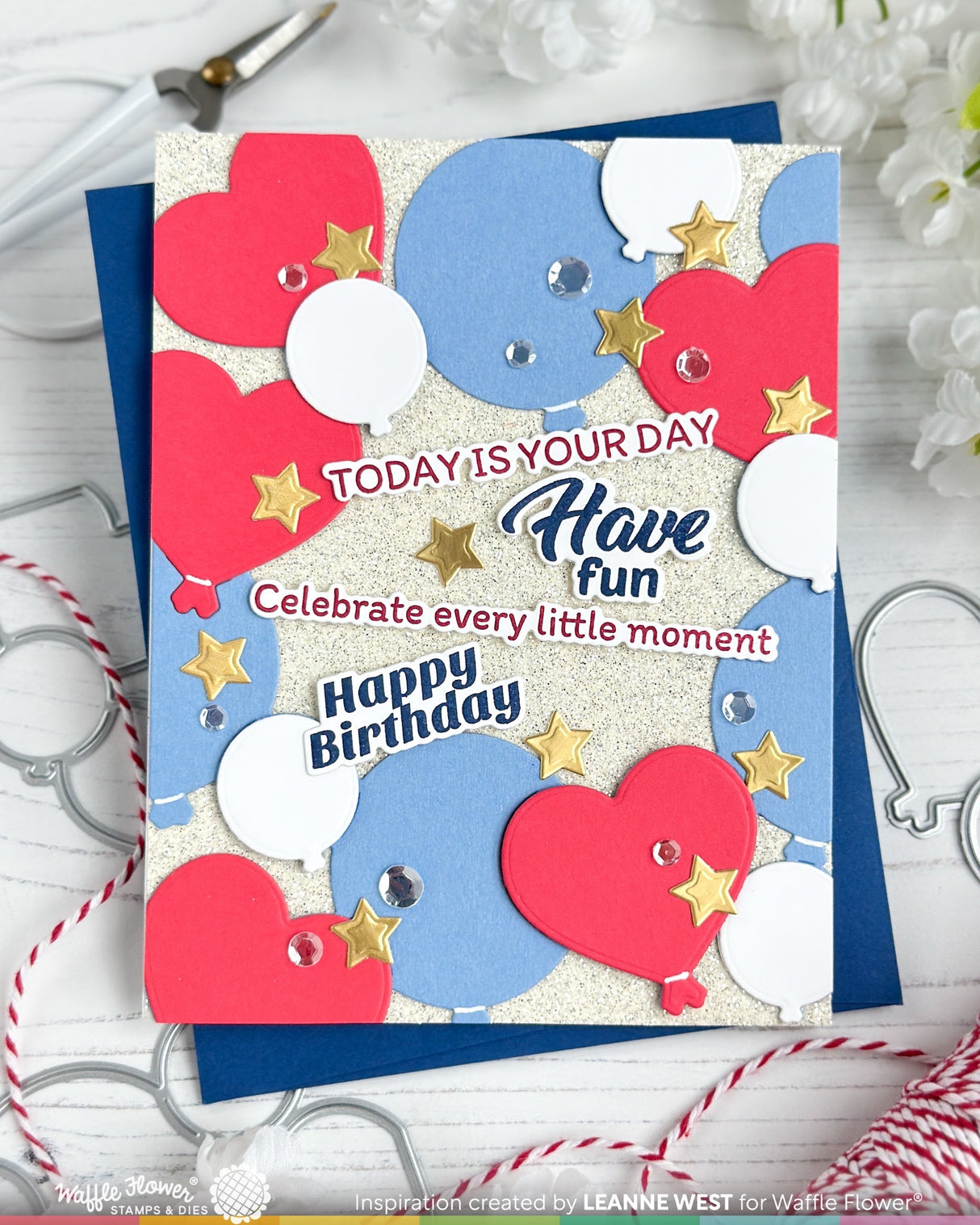 Waffle Flower Balloon Frame Die - 422573