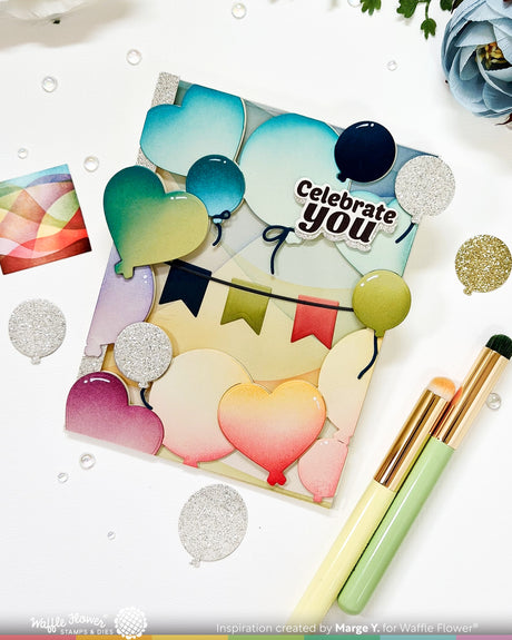 Waffle Flower Balloon Frame Die - 422573