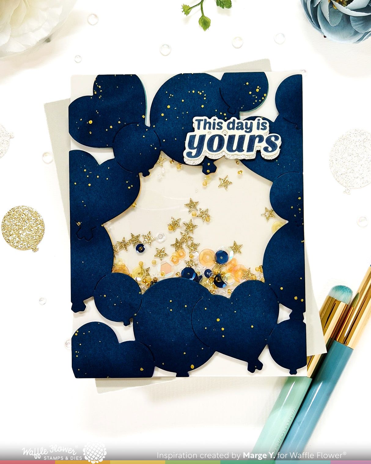 Waffle Flower Balloon Frame Die - 422573