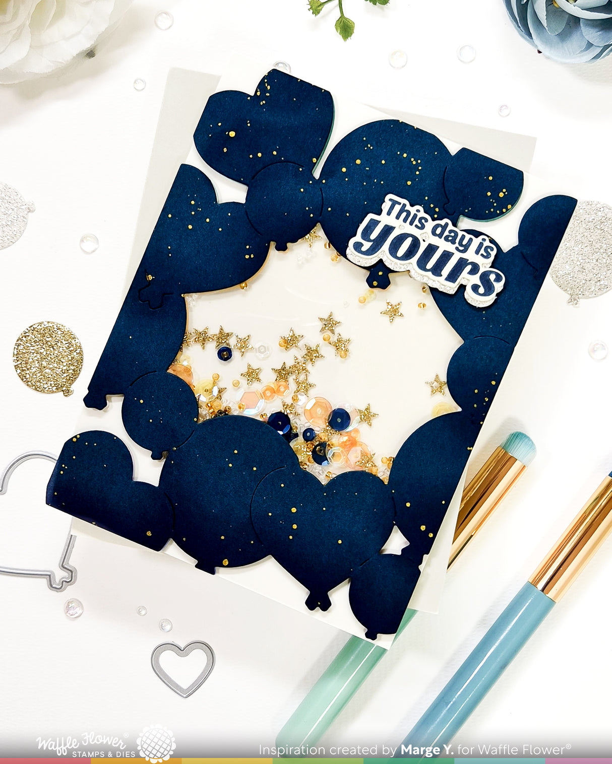 Waffle Flower Balloon Frame Die - 422573