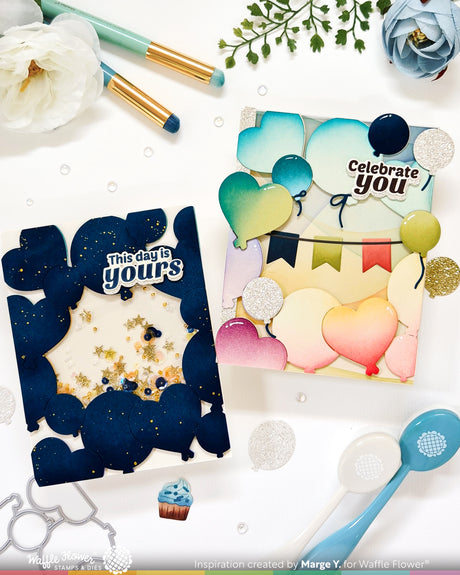Waffle Flower Balloon Frame Die - 422573