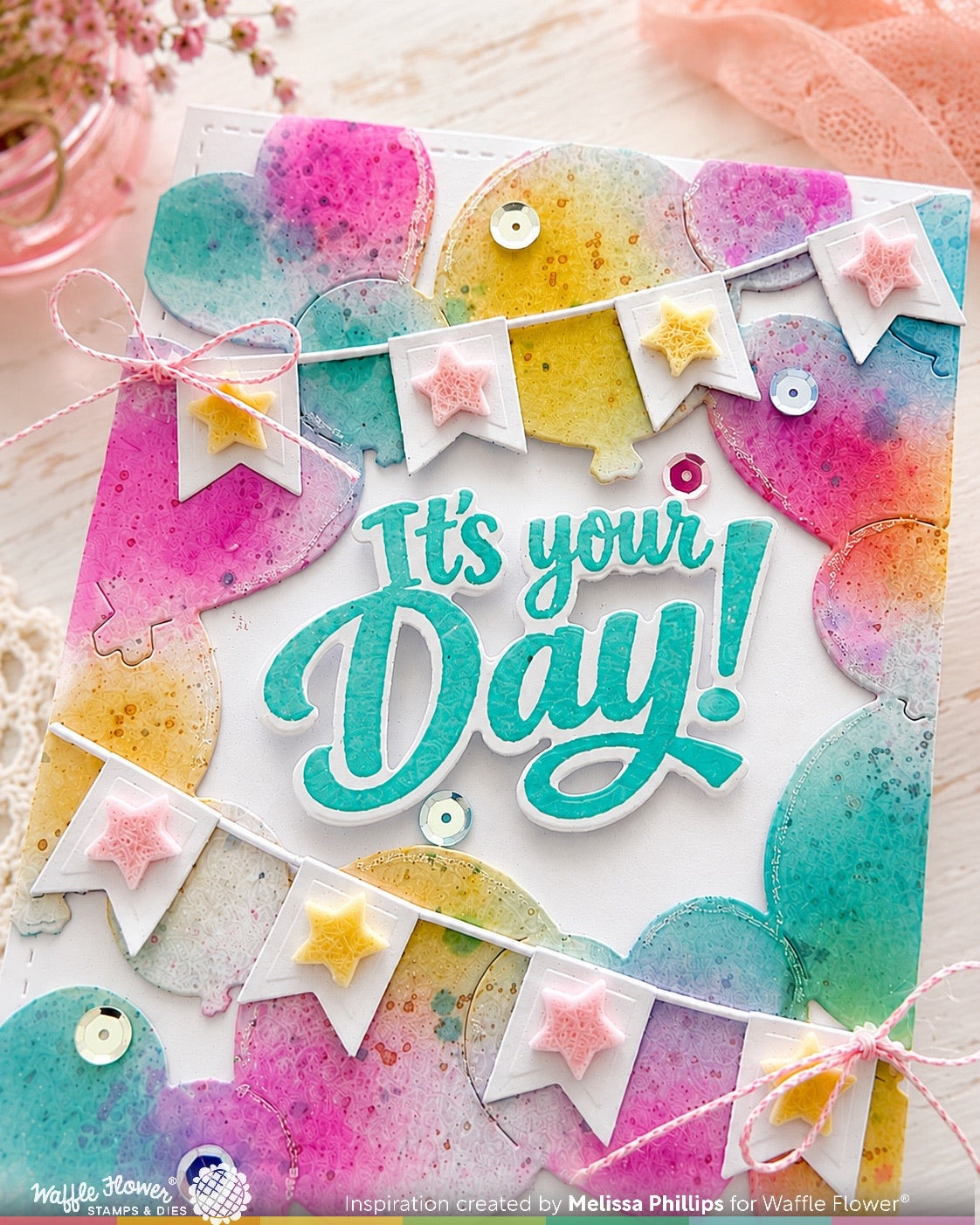 Waffle Flower Balloon Frame Die - 422573