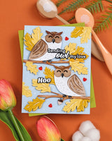 Waffle Flower Owl Duo Die-n-stencil - 422243