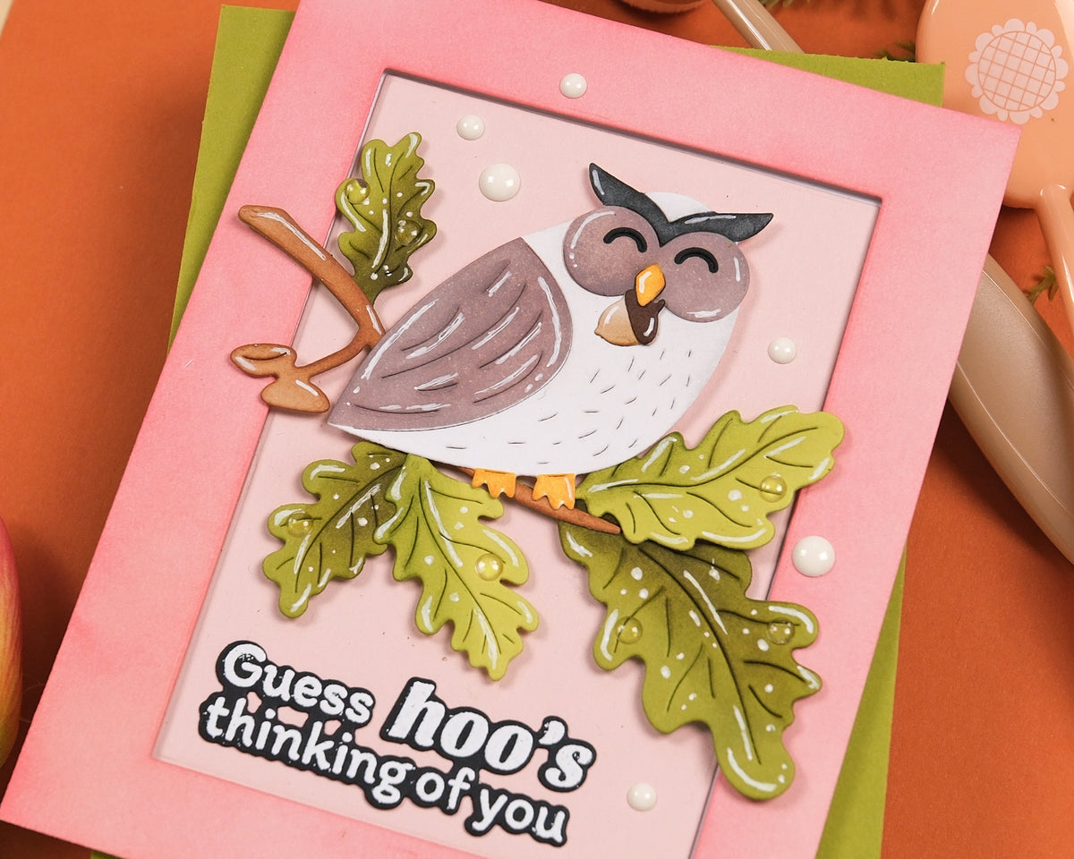 Waffle Flower Owl Duo Die-n-stencil - 422243
