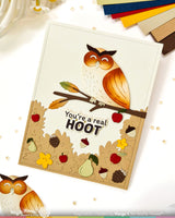 Waffle Flower Owl Duo Die-n-stencil - 422243