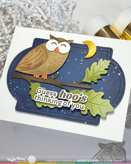 Waffle Flower Owl Duo Die-n-stencil - 422243