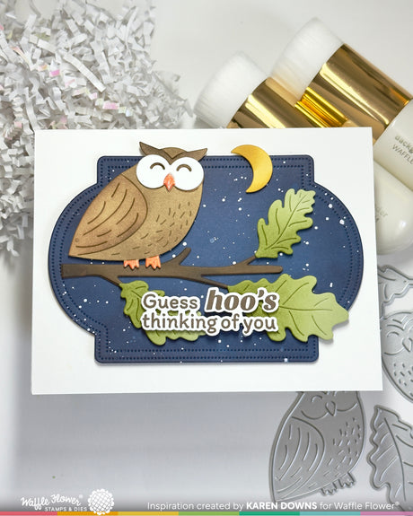 Waffle Flower Owl Duo Die-n-stencil - 422243