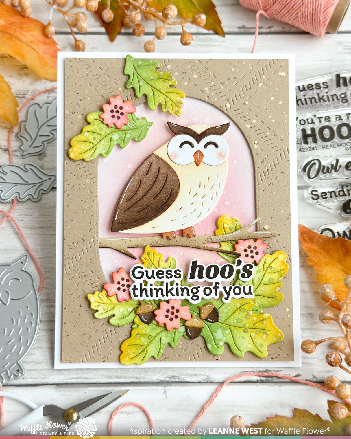 Waffle Flower Owl Duo Die-n-stencil - 422243