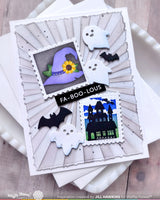 Waffle Flower Postage Collage Spooktacular Icons Die - 422480