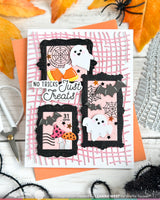 Waffle Flower Postage Collage Spooktacular Icons Die - 422480