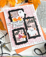 Waffle Flower Postage Collage Spooktacular Icons Die - 422480