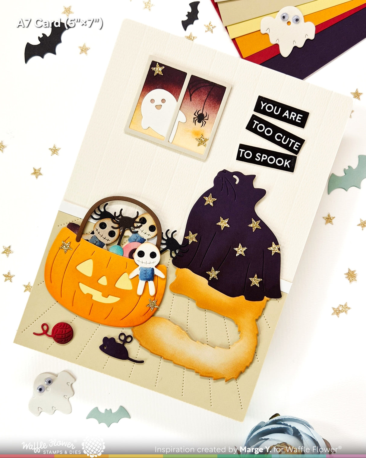 Waffle Flower Happy Haunting Cat Die - 422604