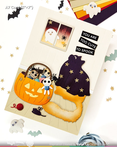 Waffle Flower Happy Haunting Cat Die - 422604
