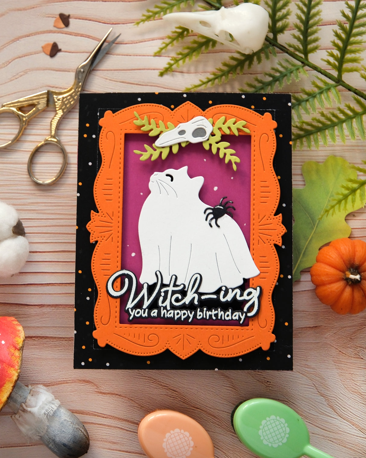 Waffle Flower Happy Haunting Cat Die - 422604