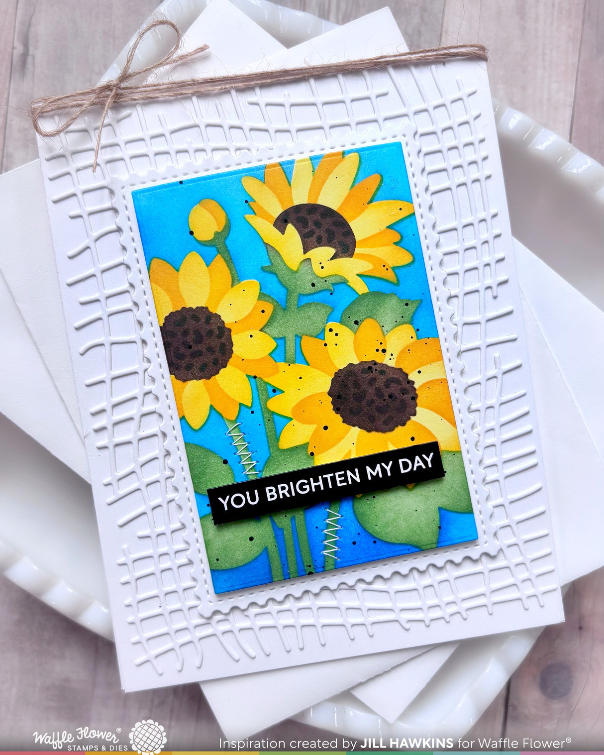 Waffle Flower NPC Sunflower Stencil - 422607
