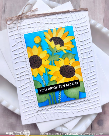 Waffle Flower NPC Sunflower Stencil - 422607