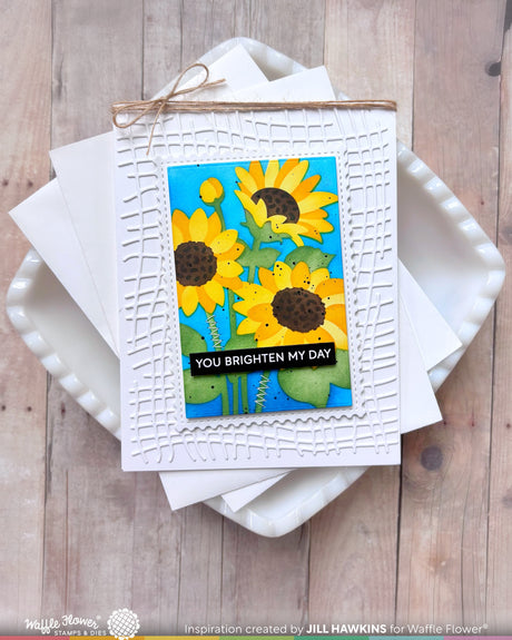 Waffle Flower NPC Sunflower Stencil - 422607