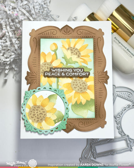 Waffle Flower NPC Sunflower Stencil - 422607