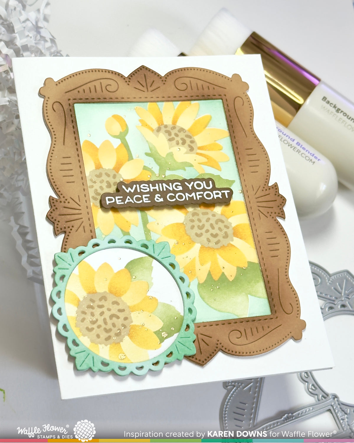 Waffle Flower NPC Sunflower Stencil - 422607
