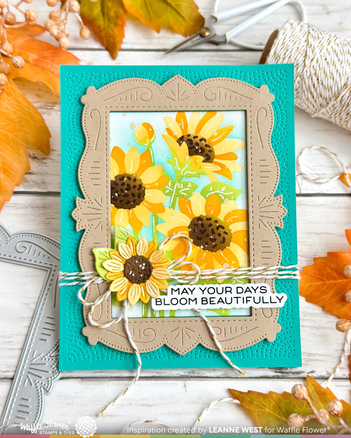 Waffle Flower NPC Sunflower Stencil - 422607