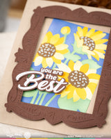 Waffle Flower NPC Sunflower Stencil - 422607