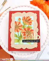 Waffle Flower NPC Sunflower Stencil - 422607
