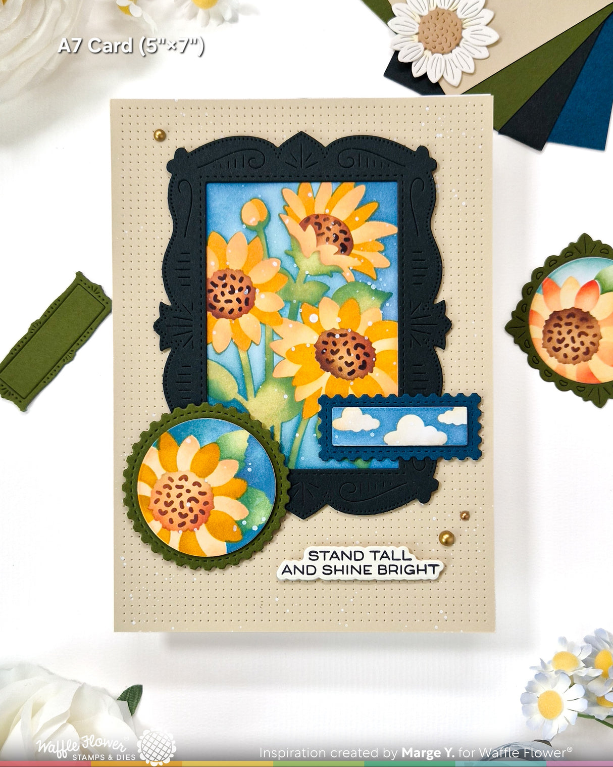 Waffle Flower NPC Sunflower Stencil - 422607