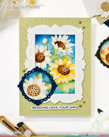 Waffle Flower NPC Sunflower Stencil - 422607