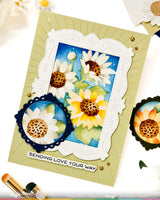 Waffle Flower NPC Sunflower Stencil - 422607